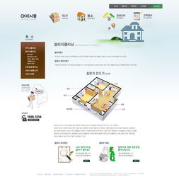 房地產公司網站設計模板 精選韓國風格PSD素材助力網站建設與維護